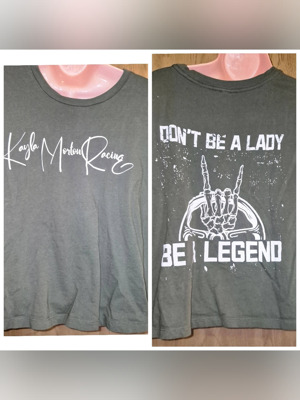 Racing Kayla Morton T Shirt Size Xl Crop Top dont Be A Lady  Be A Legend